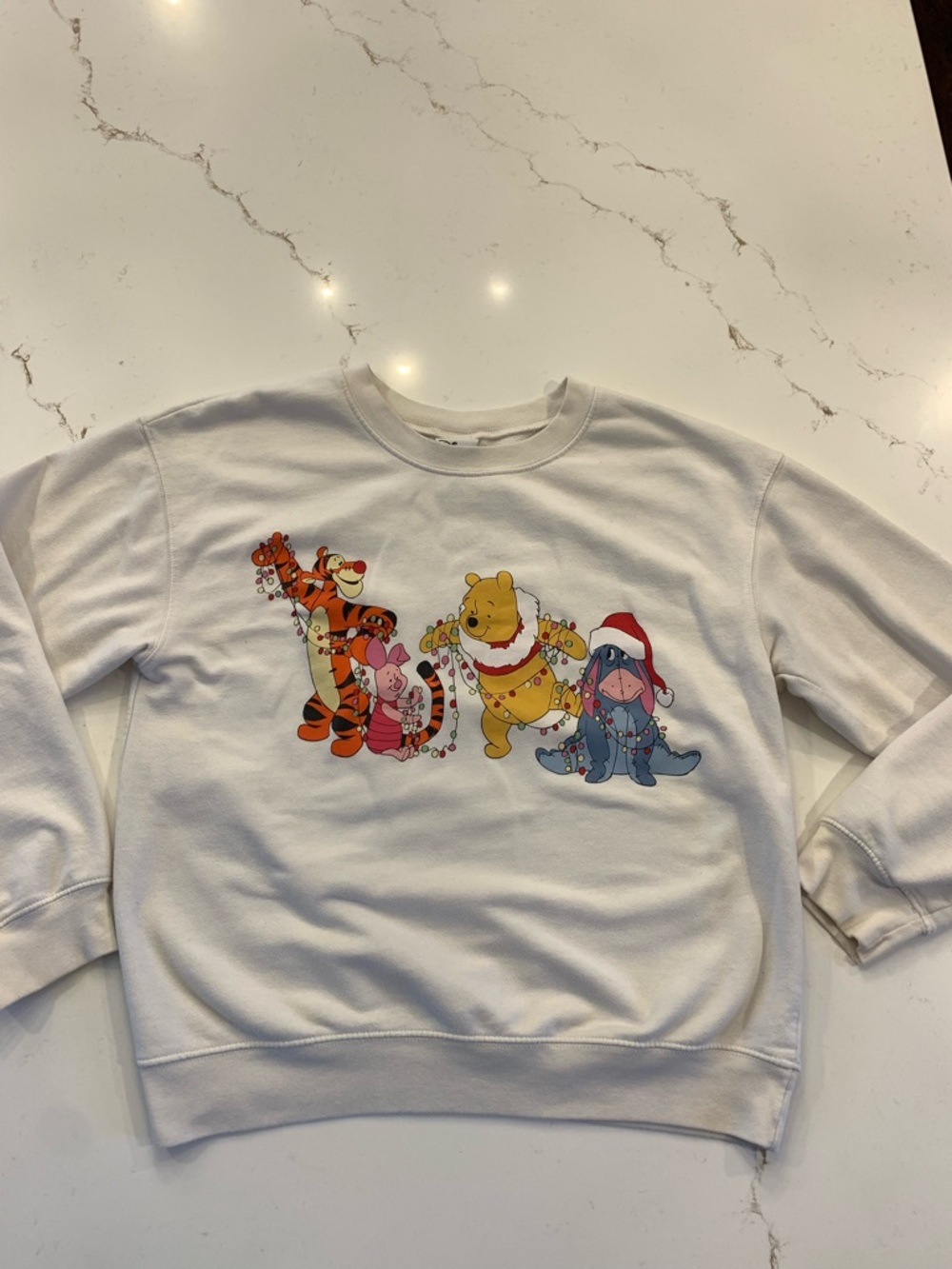 Disney Winnie the Pooh Sweatshirt Women’s Long Sleeve Holiday Pullover Size L - Picture 2 of 9